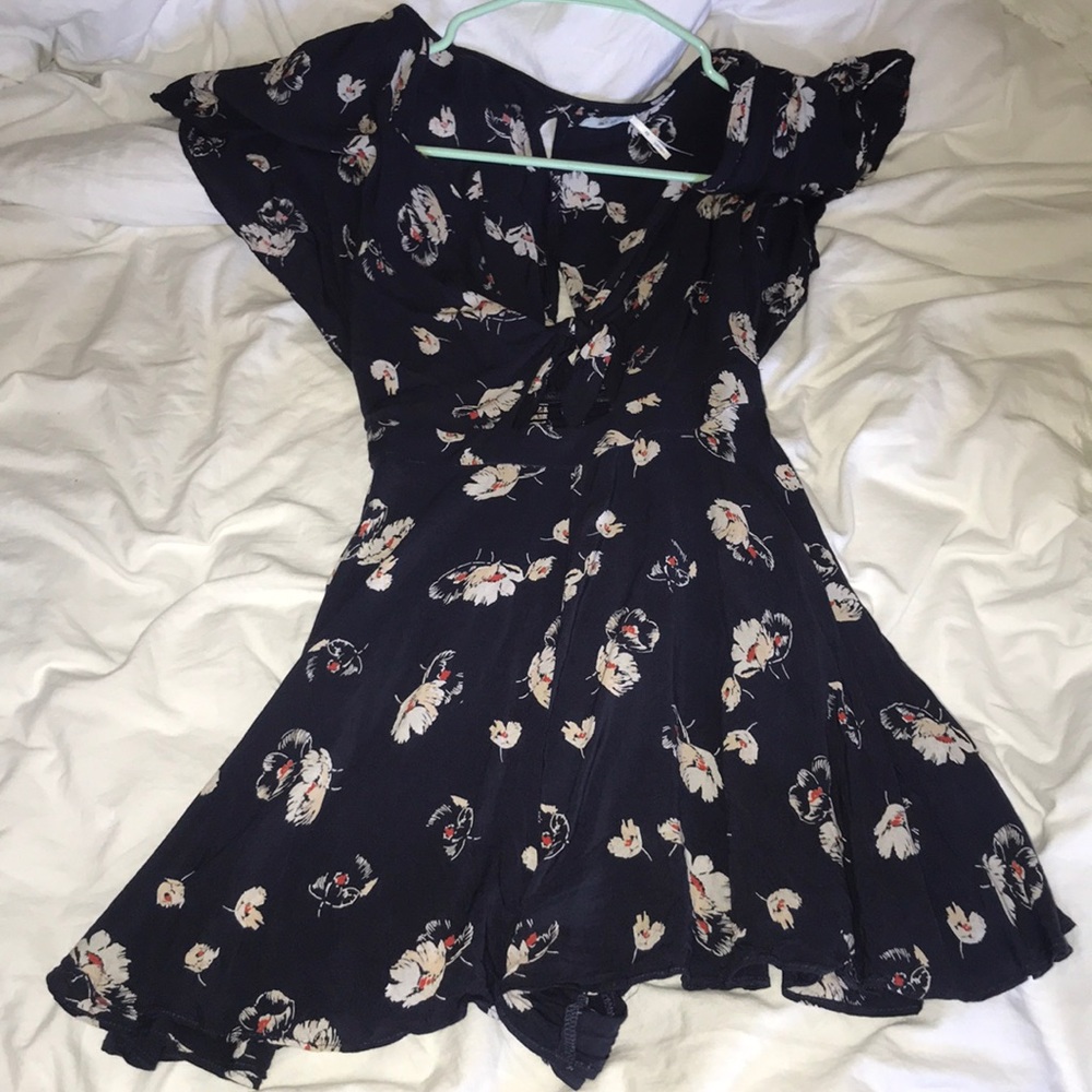 tie front urban outfitters romper